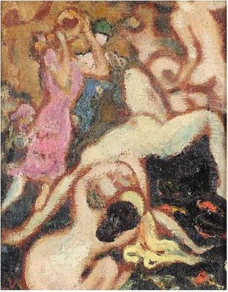 La Fete Oil Painting by Louis Valtat