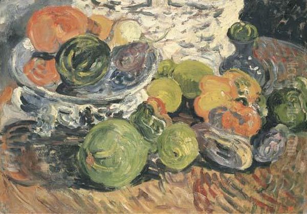 Nature Morte Aux Fruits Oil Painting by Louis Valtat