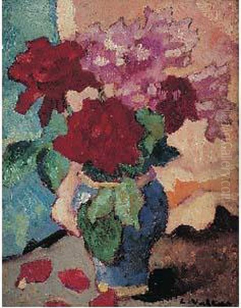 Bouquet De Fleurs Oil Painting by Louis Valtat