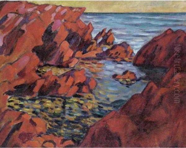 La Mer A Agay Oil Painting by Louis Valtat