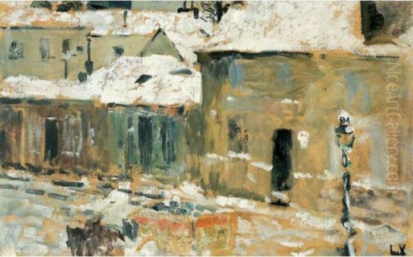 Rue A Paris Sous La Neige Oil Painting by Louis Valtat