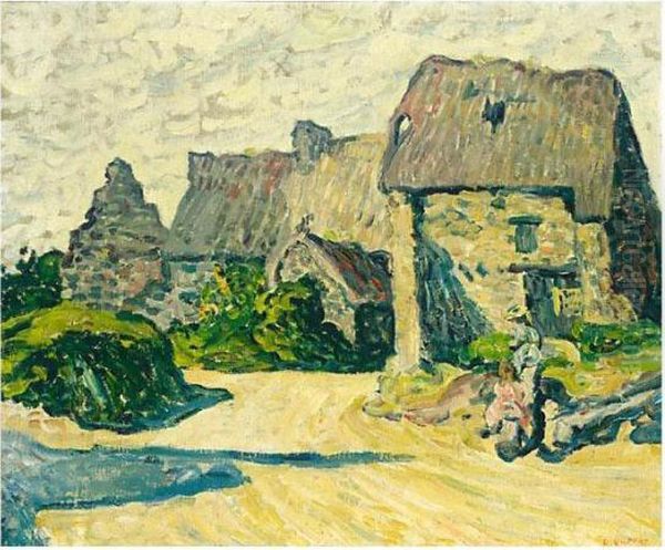 Les Chaumieres Oil Painting by Louis Valtat