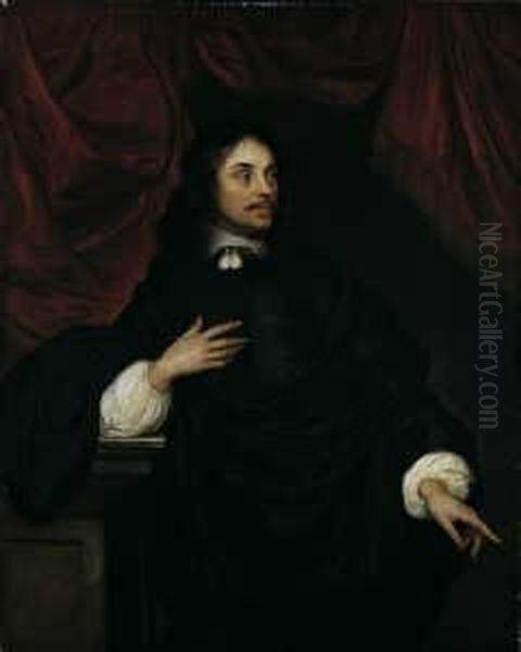 Bildnis Eines Siebenunddreissigjahrigen Mannes In Dunklem Gewand. Oil Painting by Sir Anthony Van Dyck