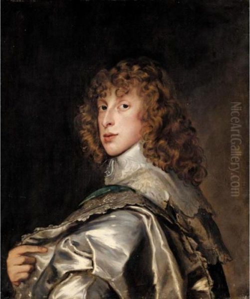 Portrait Of Lord Bernard Stuart, Later Earl Of Lichfield Oil Painting by Sir Anthony Van Dyck