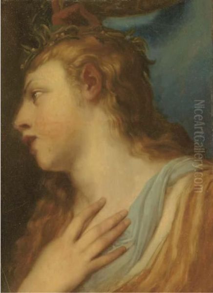 Clio, Muse Of History Oil Painting by Sir Anthony Van Dyck