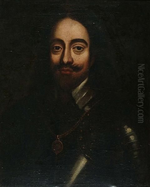 Portrait Of Charles I Oil Painting by Sir Anthony Van Dyck