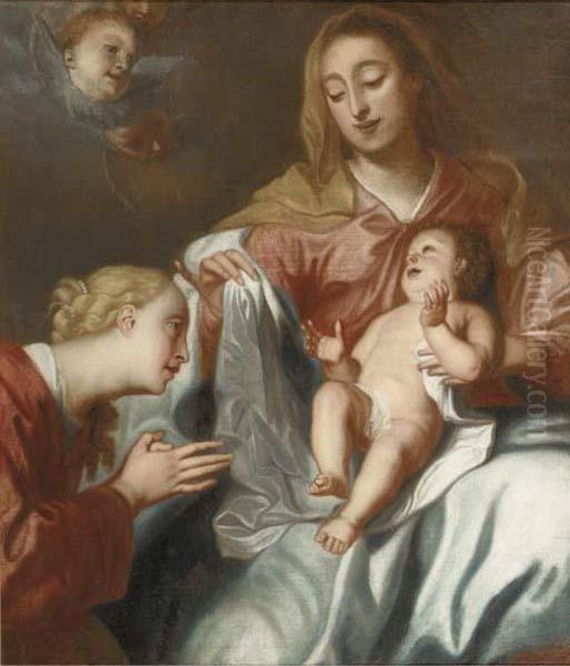 The Virgin And Child With Saint Catherine by Sir Anthony Van Dyck