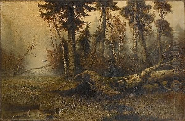 Forest Clearing Oil Painting by Iulii Iul'evich (Julius) Klever