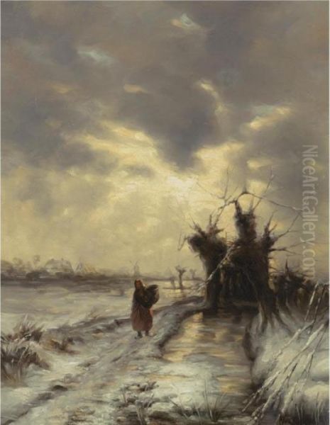 The Way Home Oil Painting by Iulii Iul'evich (Julius) Klever