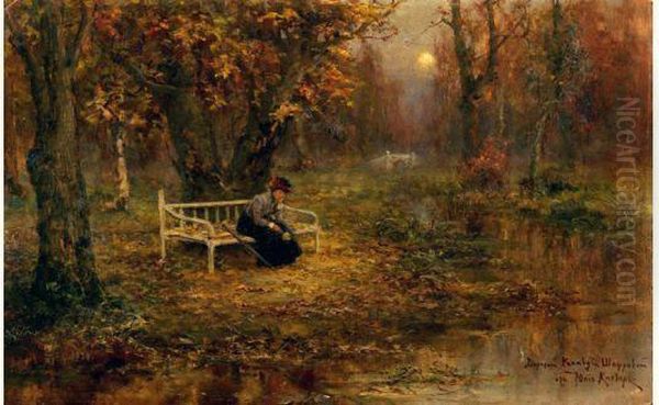 Autumn Remembrance Oil Painting by Iulii Iul'evich (Julius) Klever