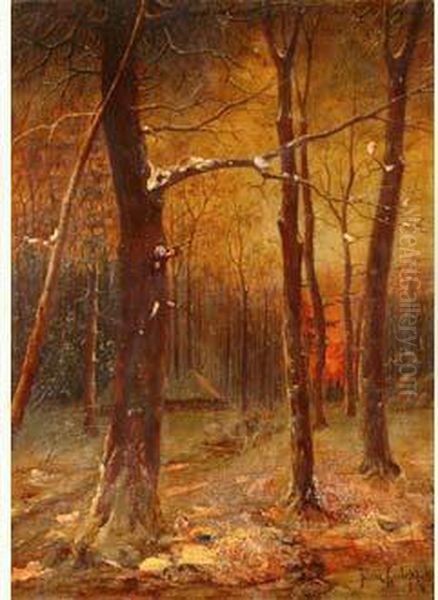 A Travers La Foret Oil Painting by Iulii Iul'evich (Julius) Klever