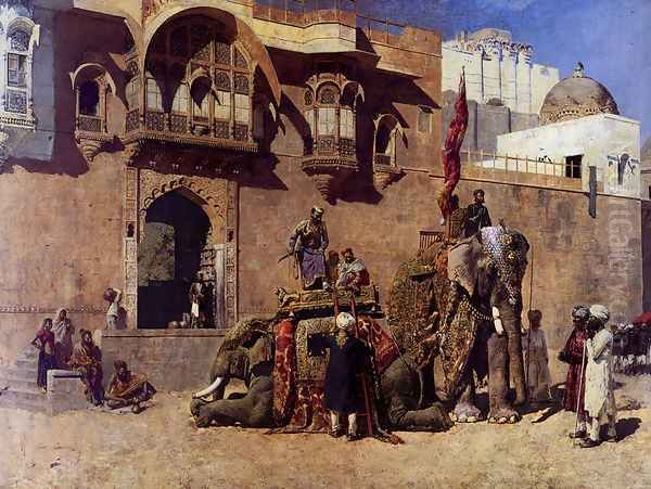 A Rajah Of Jodhpur Oil Painting by Edwin Lord Weeks