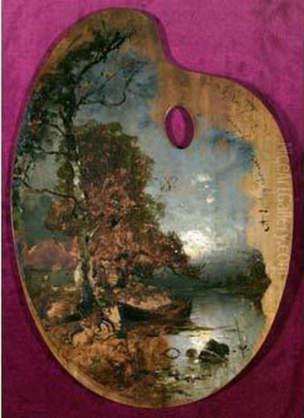 Palette Oil Painting by Iulii Iul'evich (Julius) Klever