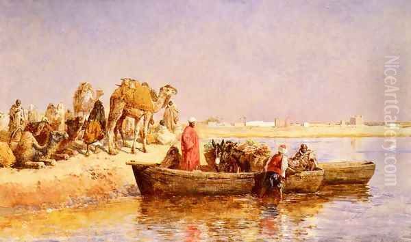 Along The Nile Oil Painting by Edwin Lord Weeks