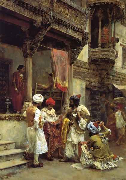 The Silk Merchants Oil Painting by Edwin Lord Weeks