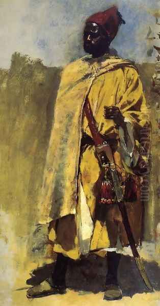 Moorish Guard Oil Painting by Edwin Lord Weeks