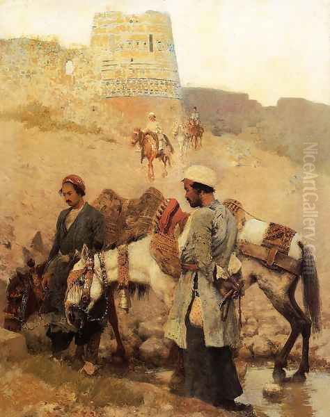 Traveling In Persia Oil Painting by Edwin Lord Weeks