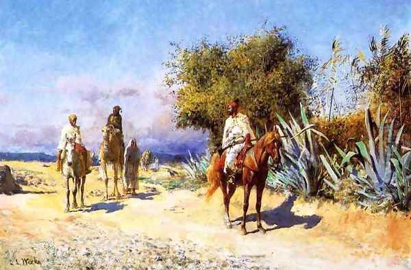 Arabs on the Move Oil Painting by Edwin Lord Weeks