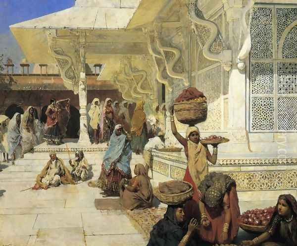 Festival At Fatehpur Sikri Oil Painting by Edwin Lord Weeks