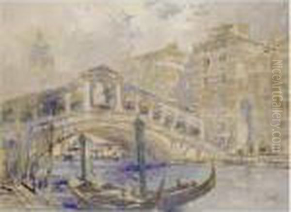 The Rialto, Venice Oil Painting by William Walcot