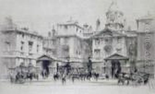 Horseguards, Whitehall Oil Painting by William Walcot