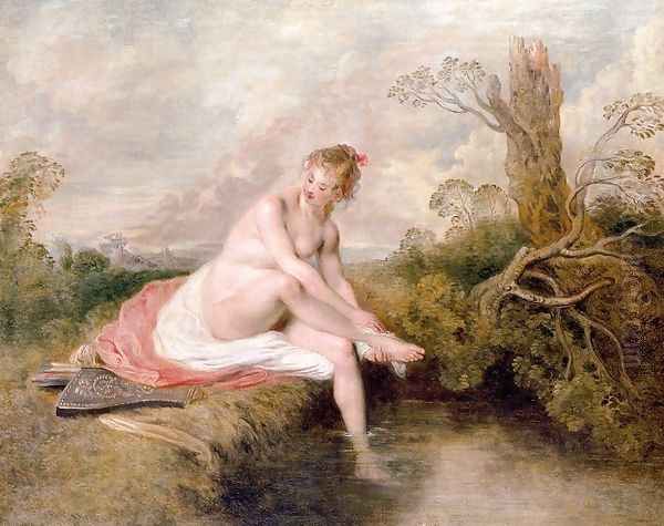 Diana Bathing 1721 Oil Painting by Jean-Antoine Watteau