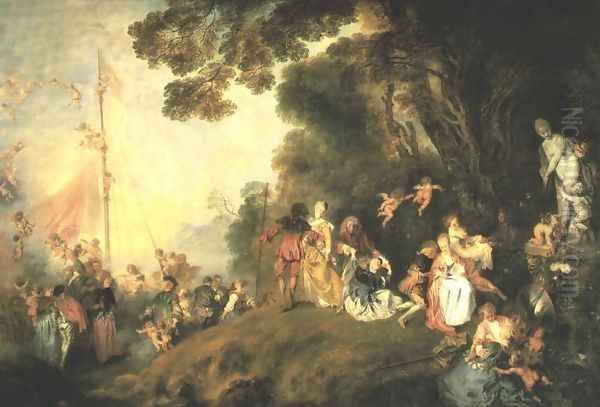 Embarkation for Cythera Oil Painting by Jean-Antoine Watteau