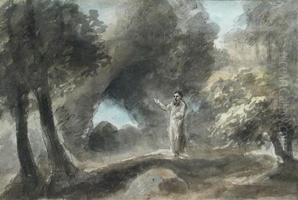 Prophet And Dog In The Woods Oil Painting by Richard Westall