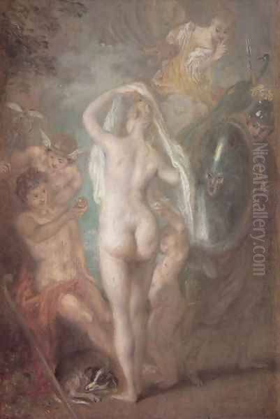 Le Jugement de Paris (The Judgement of Paris) Oil Painting by Jean-Antoine Watteau