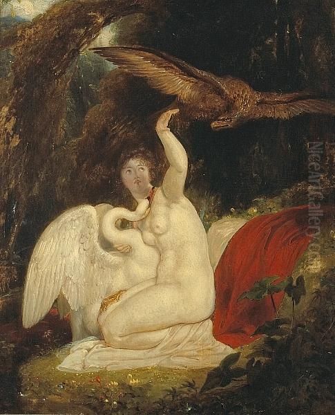 Leda And The Swan Oil Painting by Richard Westall