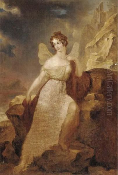 A Classical Female Figure Oil Painting by Richard Westall