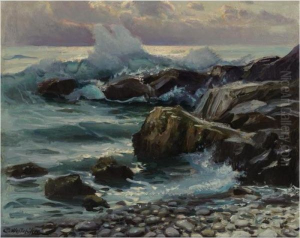 Crashing Waves Oil Painting by Constantin Alexandr. Westchiloff