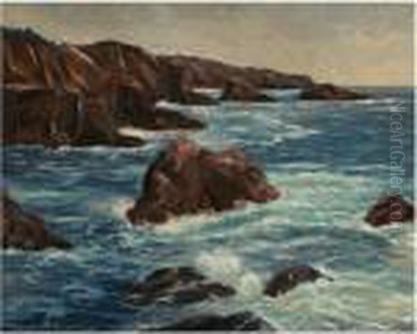 Rocky Coast Oil Painting by Constantin Alexandr. Westchiloff