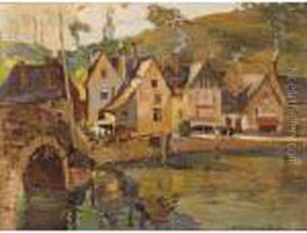 View Of Dinan Oil Painting by Constantin Alexandr. Westchiloff