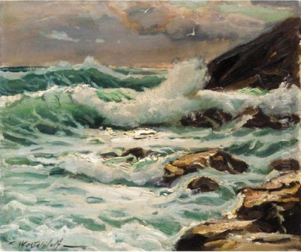 Seascape Oil Painting by Constantin Alexandr. Westchiloff