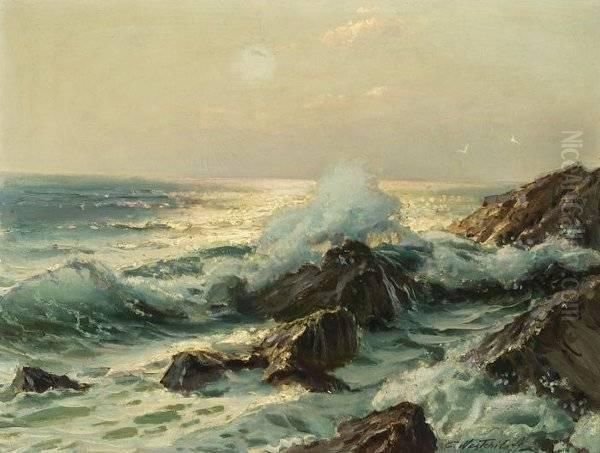 Luminist Seascape Oil Painting by Constantin Alexandr. Westchiloff