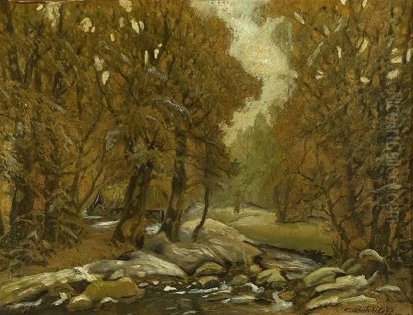 Forest Landscape Oil Painting by Constantin Alexandr. Westchiloff