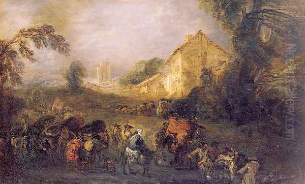 The Burdens of War 1713 Oil Painting by Jean-Antoine Watteau