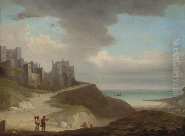 Dover Castle, Kent Oil Painting by Thomas Whitcombe