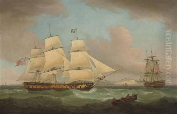 The East Indiaman Oil Painting by Thomas Whitcombe