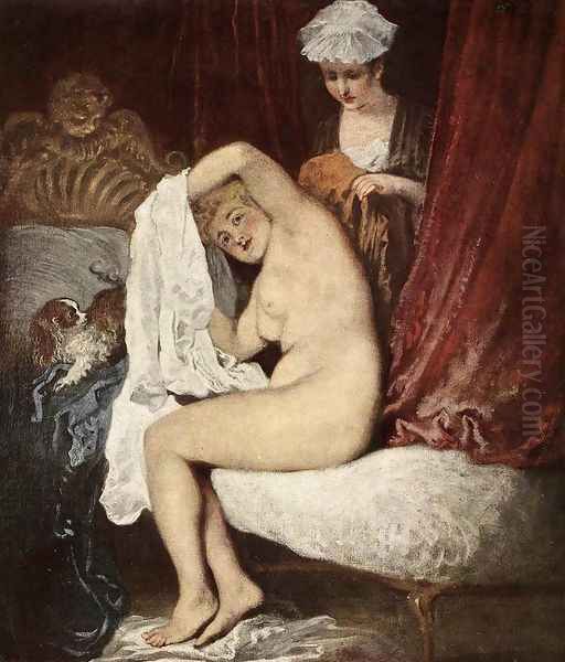 The Toilette Oil Painting by Jean-Antoine Watteau