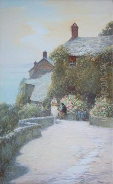 Clovelly Oil Painting by John White