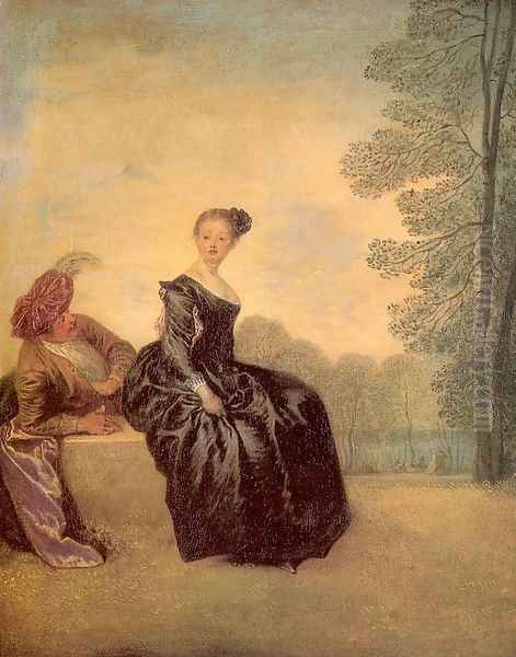 The Sulky Woman 1719 Oil Painting by Jean-Antoine Watteau