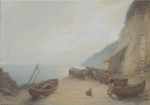 The Old Boatyard Oil Painting by John White