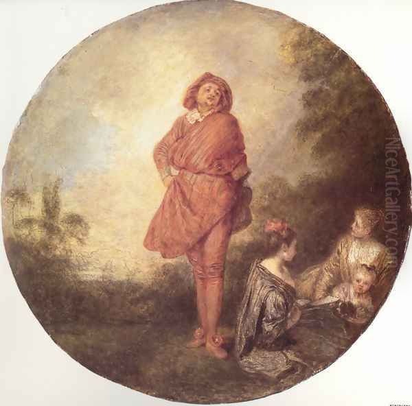 L'Orgueilleux (The Proud One) Oil Painting by Jean-Antoine Watteau