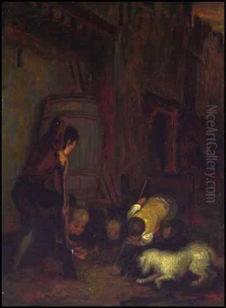 The Rat Catchers Oil Painting by Sir David Wilkie