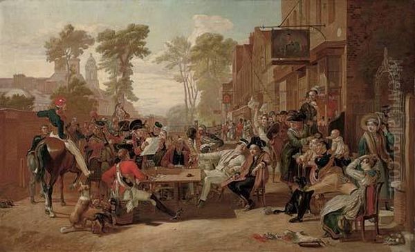 Chelsea Pensioners Reading The Waterloo Dispatch Oil Painting by Sir David Wilkie