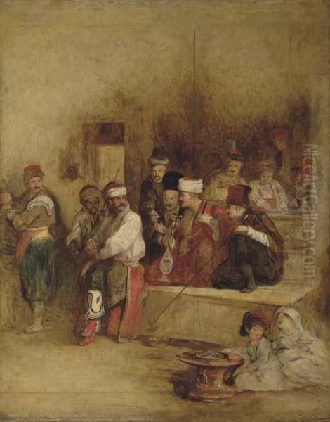 The Tartar Messenger Narrating The Fall Of Acre, Unfinished Oil Painting by Sir David Wilkie