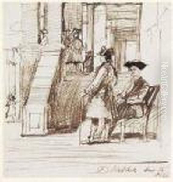 Pensioners At Greenwich Oil Painting by Sir David Wilkie