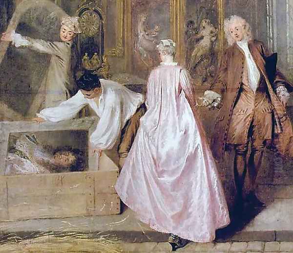 Shop sign of the art dealer Gersaint Oil Painting by Jean-Antoine Watteau